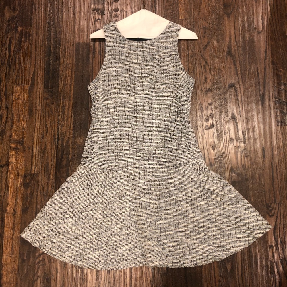 Banana Republic Metallic Tweed Flare Dress